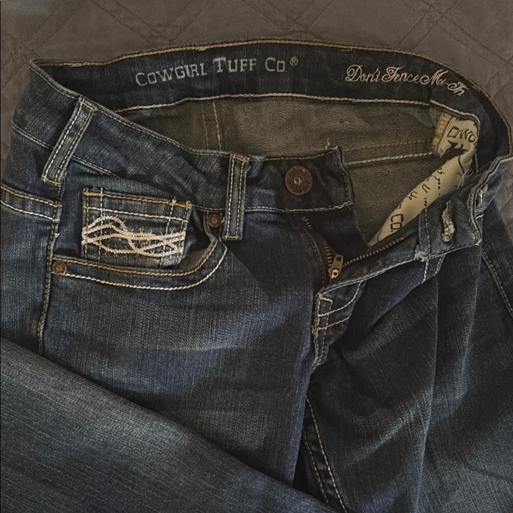 Cowgirl Tuff Women's Boot Cut Jeans - Dark Blue